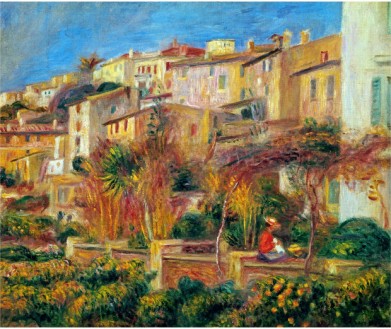 Terrace at Cagnes 1905 - Pierre-Auguste Renoir painting on canvas